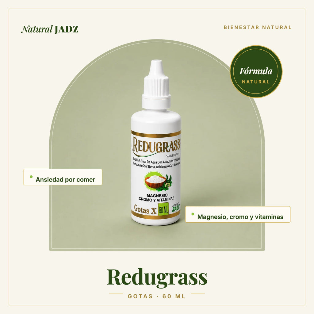 Gotas Redugrass 60 ml Natural JADZ con magnesio, cromo y vitaminas